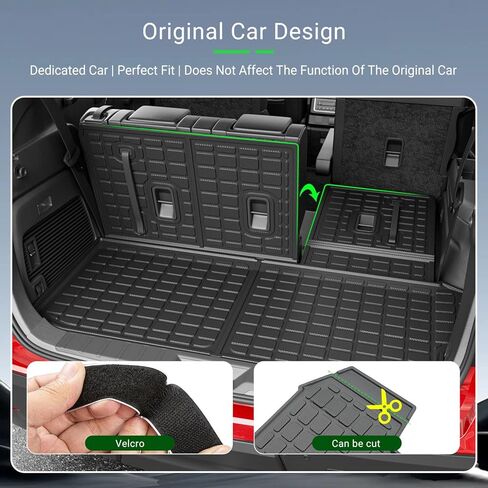 7&8 Seats Cargo Liner Compatible with 2019-2024 Subaru Ascent Trunk Mat 3rd Backrest Mat Replacement for 2019-2024 Subaru Ascent Accessories (7&8 Seats 3rd Row Backrest Mat+Trunk Mat) in Kuwait