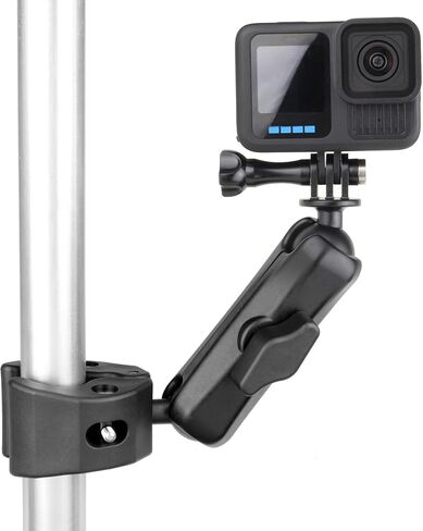 Super Camera Clamp with 360° Dual Ballhead Magic Arm, Tripod Mount, 1/4" Mount, Phone Holder Universal for GoPro Insta360 DJI OSMO AKASO Action Cameras DSLR Cameras Black in Kuwait