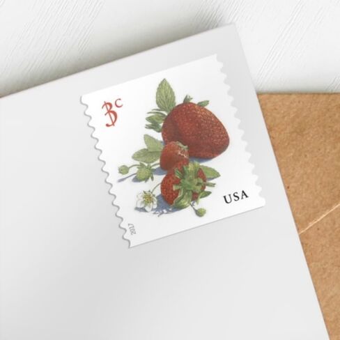 Strawberries 2017 3-Cent (Roll of 100) Denominated Mail-use Additional Postage Stamps in Kuwait