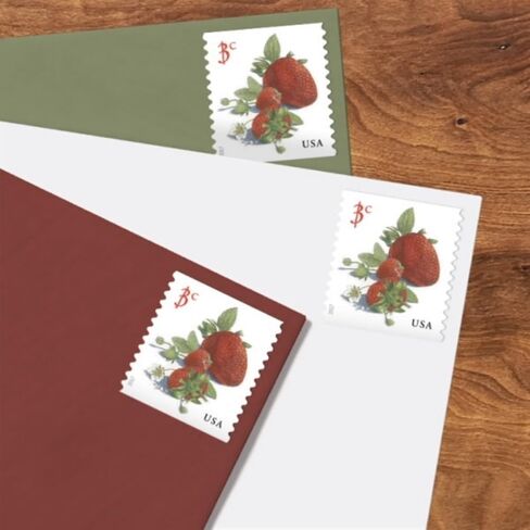 Strawberries 2017 3-Cent (Roll of 100) Denominated Mail-use Additional Postage Stamps in Kuwait