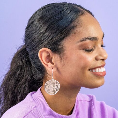 INK+ALLOY Women's Gretchen Brass Large Circle with Holes Drop Boho Statement Earrings Handmade Jewelry for the Modern Bohemian, 2.5-Inch (Gold) in Saudi Arabia