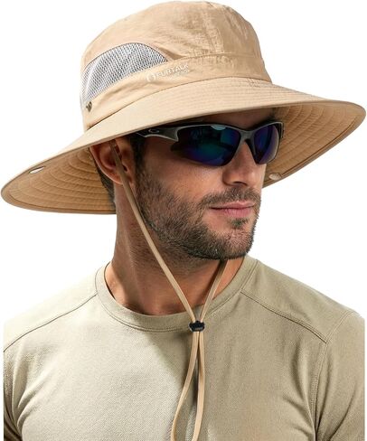 FURTALK Mens Bucket Sun Hat UPF 80+ Wide Brim Hiking Fishing Beach Outdoor Hats in Kuwait