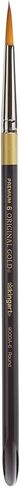 KINGART Premium Original Gold 9000A-4 Round Series Artist Brush, Golden Taklon Synthetic Hair, Short Acrylic Handle, for Acrylic, Watercolor, Oil and Gouache Painting, Size 4 in Saudi Arabia