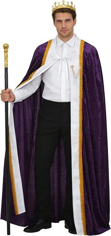 King Costume for Men and Women,Queen Costume,Adult King Cape,Lord Farquaad Costume in Kuwait