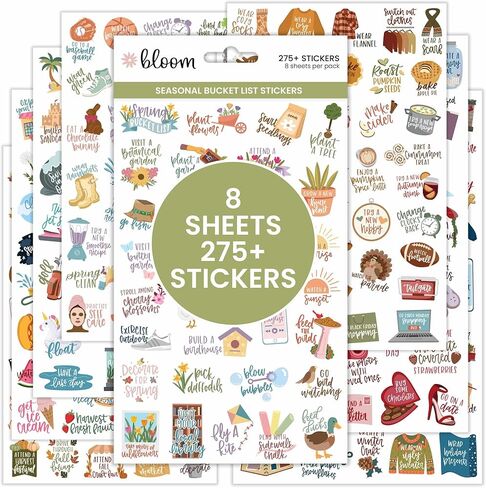 bloom daily planners Fall Expansion Sticker Pack - 8 Sheets / 411 Stickers - Autumn Harvest Variety Pack with Halloween & Thanksgiving - Planner Stickers for Calendar Decorating & Scrapbooking in Saudi Arabia