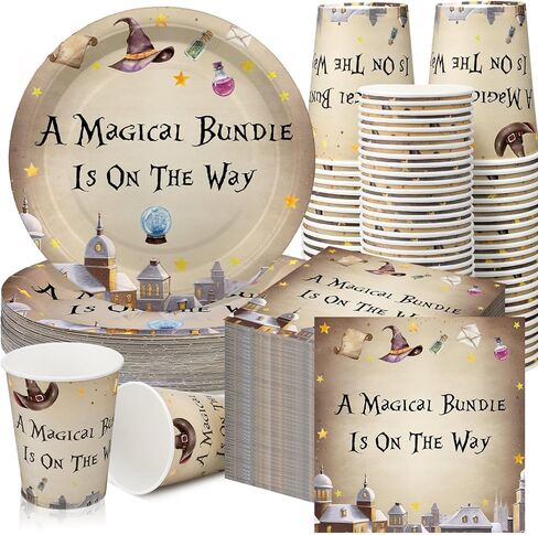 Hushee 200 Pcs Blue Bear Baby Shower Paper Plates Napkins Cups Baby Shower Party Supplies Tableware Set Bear Theme Disposable Cup Napkin for 50 Guest Boy Sets Spring Party Decoration Boy Girl in Kuwait