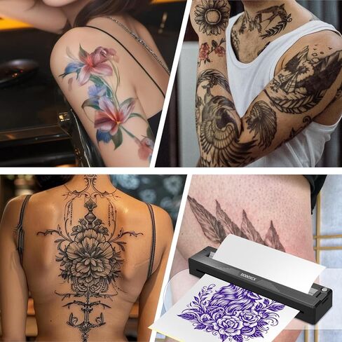 Portable Printer with Case and 3 Rolls of Paper, Portable Printers Wireless for Travel, Thermal-Bluetooth-Inkless-Small-Printer Support 8.5" X 11" US Letter&Legal,A4&,A5,Compatible with Android,iOS in Kuwait