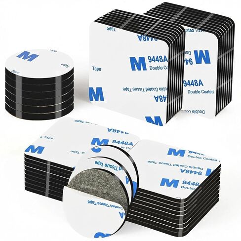 Double Sided Adhesive Foam Tape,2 Sided Mounting Tape ,double stick Removable Heavy Duty for Walls , Square (1.57" across) & Round (1.18" diameter) Pads, Waterproof Double Sided Sticky Pads in Office in Saudi Arabia