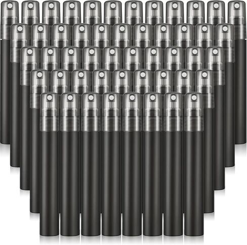 Remerry 10 ml Perfume Spray Bottles Plastic Travel Refillable Mini Bottles for Women Small Fine Mist Spray Bottles Portable Frosted Perfume Bottles Empty Atomizer for Essential Oil(50 Pcs) in Kuwait