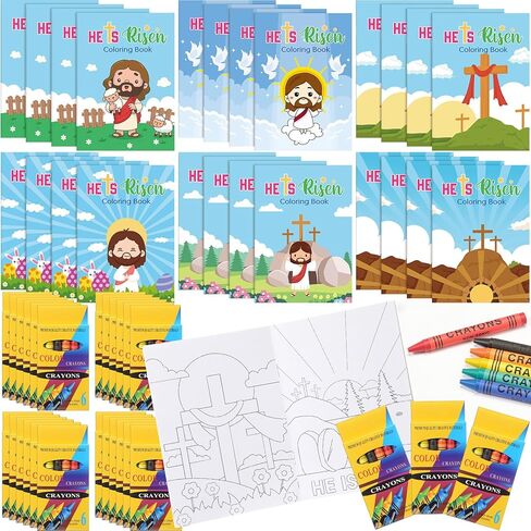 420 PCS كتاب تلوين مسيحي كبير مع كتب تلوين الأطفال الدينية تلوين الأطفال المصغرة ، كتيب النشاط ، كتيب يسوع الحزب. in Kuwait