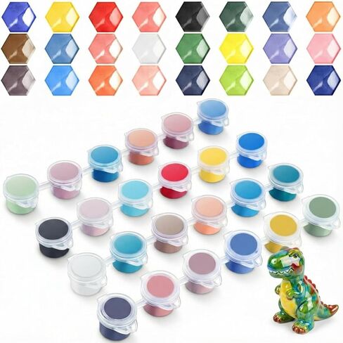 مجموعة Underglaze مجموعة 24 لونا مركزة السائل Underglaze 3 مل حزمة Mini 24 ألوان الطلاء السفلي الطلاء ل Diy Pottery Glaze Paint Craft in Kuwait