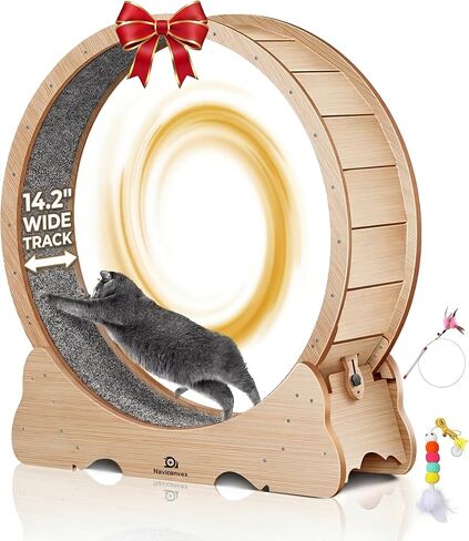 Cat Wheel, 47" XL Large Cats Exercise Running Wheel, Cat Treadmill for Indoor Cats in Kuwait
