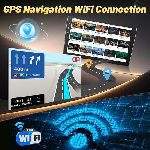 EKAT Android Car Stereo for Ford Transit 350 250 Cargo 2018 2019 2020 2021 2022 2023 2024 - Wireless Carplay & Android Auto - 10 Inch Touchscreen Radio with EQ DSP, WiFi, GPS + AHD Backup Camera in Kuwait