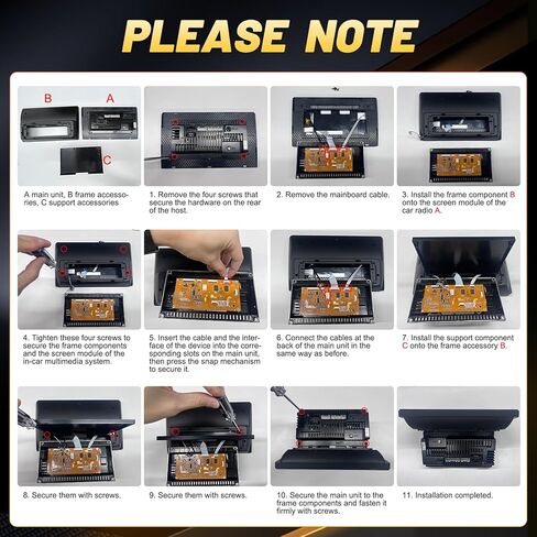 EKAT Android Car Stereo for Ford Transit 350 250 Cargo 2018 2019 2020 2021 2022 2023 2024 - Wireless Carplay & Android Auto - 10 Inch Touchscreen Radio with EQ DSP, WiFi, GPS + AHD Backup Camera in Kuwait