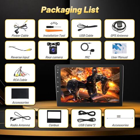 EKAT Android Car Stereo for Ford Transit 350 250 Cargo 2018 2019 2020 2021 2022 2023 2024 - Wireless Carplay & Android Auto - 10 Inch Touchscreen Radio with EQ DSP, WiFi, GPS + AHD Backup Camera in Kuwait