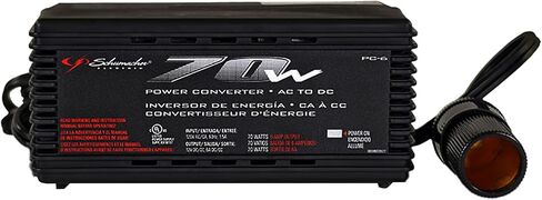 Schumacher PC-6 AC to DC Power Converter with 12V DC Port that Plugs into 12V AC Outlet - 70 Watts Continuous 140 Peak Watts , Black in Kuwait