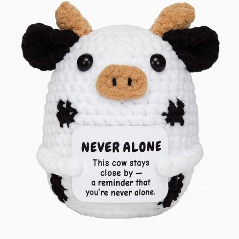 DEYBA Emotional Support Crochet Cat – Positive Crochet Animals, Inspirational Gift for Women, Men, Couples, Friends, Family, Birthday, Christmas, Romantic Valentine's Day Gift in Saudi Arabia
