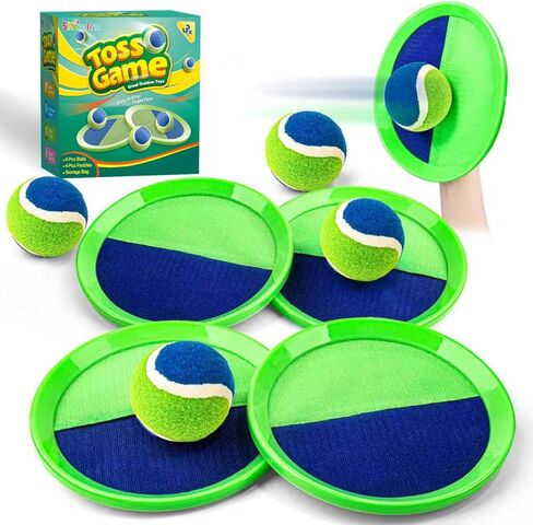 Shemira Toss and Catch Ball Game Set, Beach Pool Yard Outdoor Toys Games for Kids Ages 4-8-12, Lawn Beach Camping Outdoor Games for Adult Family, Birthday Summer Gifts for Kids, 4 Paddles 4 Balls in Saudi Arabia