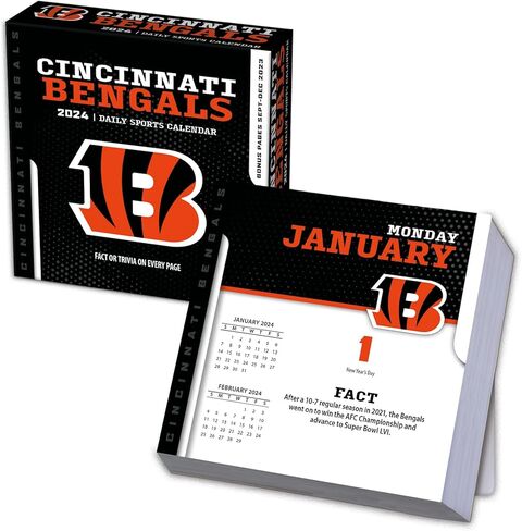 Turner Sports Cincinnati Bengals 2025 Box Calendar (25998053034) in Kuwait