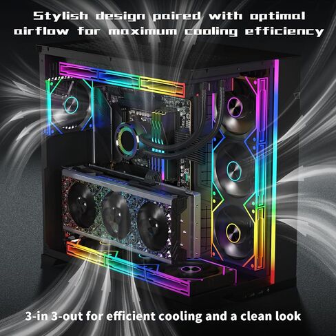 Daisy Chain Case Fan:5 Pack 120mm PC RGB Fans Computer Case Fans, 5V 3-PIN Connector Daisy Chain PWM Cooling Fan,Forward Fan in Kuwait