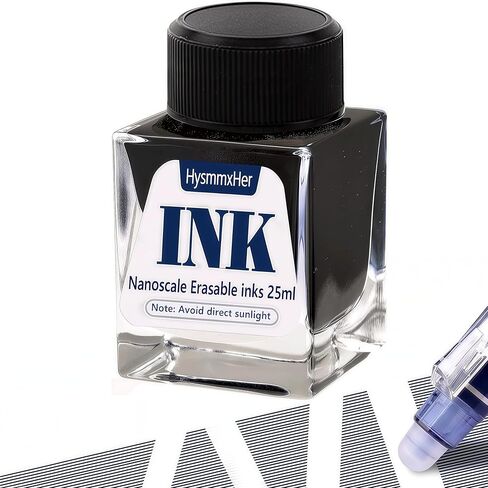 Erasable Black Bottle Ink for Fountain Pen, 25ml (Black) in Kuwait