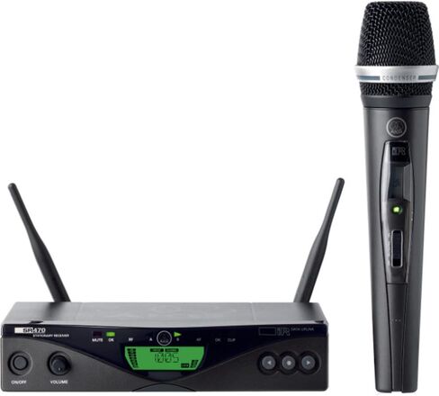 AKG Pro Audio WMS470 Vocal Set C5 Band 7 Wireless Handheld Microphone System with SR470 Stationary Receiver and HT470/D5 Handheld Transmitter in Kuwait