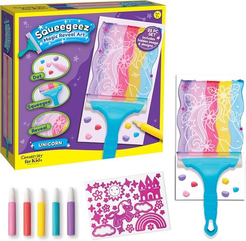 Creativity for Kids Squeegeez Magic Reveal Art Kit: Unicorn - Arts and Crafts Kit for Kids, Cool Unicorn Gifts for Girls and Boys Ages 7-12+ in Kuwait