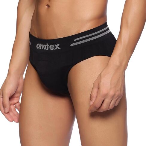 ملابس داخلية رياضية للرجال بدون خياطة على شكل حرف V قابلة للتمدد مع جيب على شكل كأس، مثالية للتمرين والرياضة ملابس داخلية سريعة الجفاف ماصة للرطوبة أبيض - متوسط in Kuwait