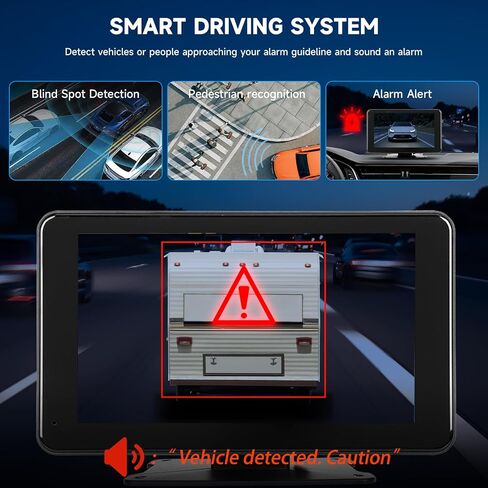 Back Up Camera for Truck & RV – Wireless Backup Camera for Trailer with 7″ 1080P HD Monitor – IP67 Waterproof Reverse Camera with BSD & Night Vision for Camper, Vehicle Backup, Car, Van and SUV in Kuwait