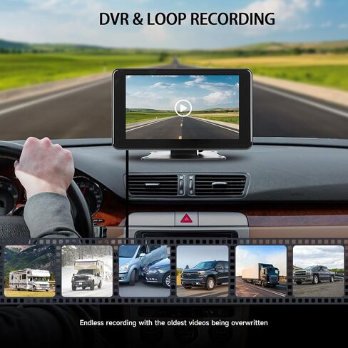 Back Up Camera for Truck & RV – Wireless Backup Camera for Trailer with 7″ 1080P HD Monitor – IP67 Waterproof Reverse Camera with BSD & Night Vision for Camper, Vehicle Backup, Car, Van and SUV in Kuwait