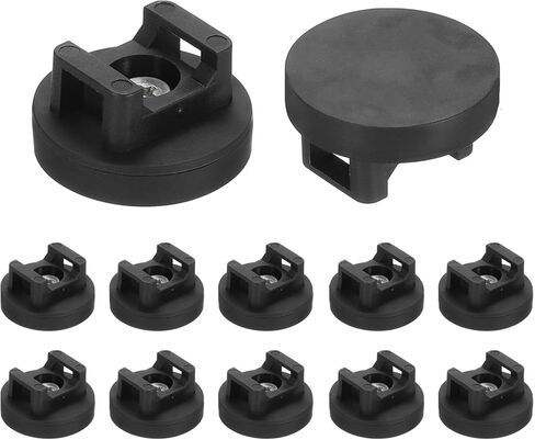 DMiotech 15Pcs Magnetic Zip Tie Mount,31mm Dia Multipurpose Magnetic Cable Clips Organizer Holders Clamps Saddle Type Management Base for Cable Wire Tubing Sleeving Conduit,Black in Saudi Arabia