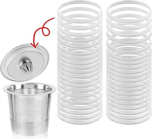 20 Pcs Silicone Gaskets for Keurig Stainless Steel Refillable, Reusable Gasket Ring Replacement Silicone Seals for Keurig Reusable Coffee Filter in Saudi Arabia