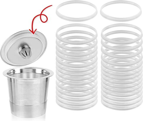 20 Pcs Silicone Gaskets for Keurig Stainless Steel Refillable, Reusable Gasket Ring Replacement Silicone Seals for Keurig Reusable Coffee Filter in Saudi Arabia