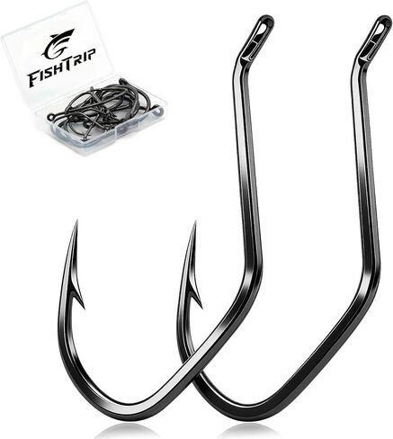 Catfish Hooks Big River Hooks, 25/50pcs Live Cut Bait Fishing Hook for Catfishing Flathead Saltwater Freshwater in Saudi Arabia