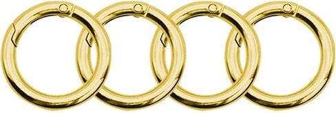 Still Awake 5 Pcs 25mm OD Spring Clip Round Carabiner Buckle, Diameter O Ring Snap Trigger Keyring Buckle,Hooks DIY Accessories for Key Chains, Bag, Purse and Handbag (Black), 5/8inch in Saudi Arabia