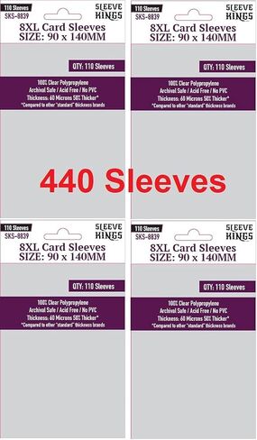 Sleeve Kings Card Game Card Sleeves 63.5 x 88 mm (4x110 Pack, 440 Sleeves) in Kuwait