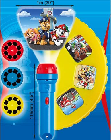 Brainstorm Paw Patrol Nickelodeon Torch & Projector - مصباح يدوي محمول ولعبة صور، 24 صورة كرتونية ملونة، مشروع 1 متر، للأطفال من عمر 3 سنوات فما فوق in Saudi Arabia