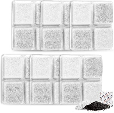 4 Pack Replacement Filters for 3L/3.6L/4.6L/6L/8L Gravity Pet Water Dispenser, Dog Water Filter Replacement, Triple Filtration Pet Fountain Filter, Water Feeder Filter for Cat and Dog in Saudi Arabia