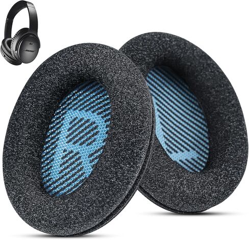 تبريد جلود هادفومفورت 35/ QC35 II منصات الأذن باستبدال النسيج لسماعات الرأس بوس ، متوافقة مع BOSE QC25 QC2 in Kuwait