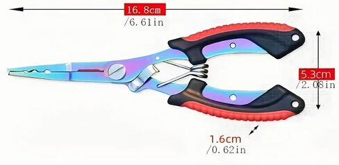 Multi-Functional Fishing Pliers, Gripper - Stainless Steel Hooks, Cutters and Sheath 、 Lanyard Included 1Pack in Saudi Arabia