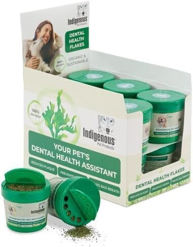 Indigenous Pet Products Organic Sea Kelp Flakes for Dogs, 72g/ 2.54oz, Green in Kuwait