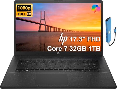 HP 17.3 بوصة كمبيوتر محمول ، HD+ Display ، AMD Ryzen 5 7520U ، 16 جيجابايت ذاكرة الوصول العشوائي in Kuwait