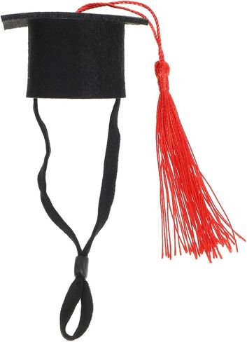 ABOOFAN Dog Graduation Cap Black Graduation Hat with Red Tassel Pet Graduation Costume Apparel for Photo Prop Pet Costume for Dogs Cats in Kuwait