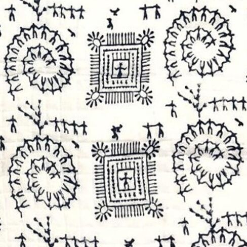 لحاف قطن 100% من Trade Star مطبوع عليه كتلة يدوية لحاف أطفال ذو وجهين، تصميم هندي مبطن فائق النعومة، بطانية أطفال مصنوعة يدويًا، بطانية بطانية عرقية للأطفال الصغار (نمط 5) in Kuwait