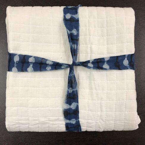 لحاف قطن 100% من Trade Star مطبوع عليه كتلة يدوية لحاف أطفال ذو وجهين، تصميم هندي مبطن فائق النعومة، بطانية أطفال مصنوعة يدويًا، بطانية بطانية عرقية للأطفال الصغار (نمط 5) in Kuwait