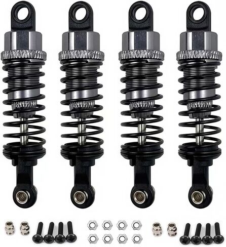 4 pcs Aluminum Oil adjustable 70mm shock absorber damper for rc car 1/16 Hsp hip losi buggy truck hop-up upgrade parts (Navy Blue) in Kuwait