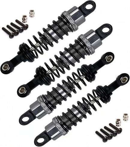4 pcs Aluminum Oil adjustable 70mm shock absorber damper for rc car 1/16 Hsp hip losi buggy truck hop-up upgrade parts (Navy Blue) in Kuwait