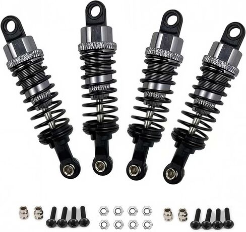 4 pcs Aluminum Oil adjustable 70mm shock absorber damper for rc car 1/16 Hsp hip losi buggy truck hop-up upgrade parts (Navy Blue) in Kuwait