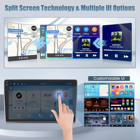 Roinvou 2+64G Android 9 "Radio Touchscreen For Fored Fusion Mondeo 2013 2014 2015 2015 2017 2018 مع Carplay Wirroid Auto WiFi Bluetooth GPS Navigation FM RDS in Saudi Arabia