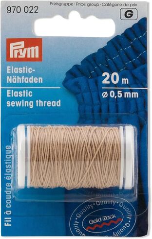 Prym Elastic Sewing Thread, Natural, 22 YD (20 M) in Saudi Arabia